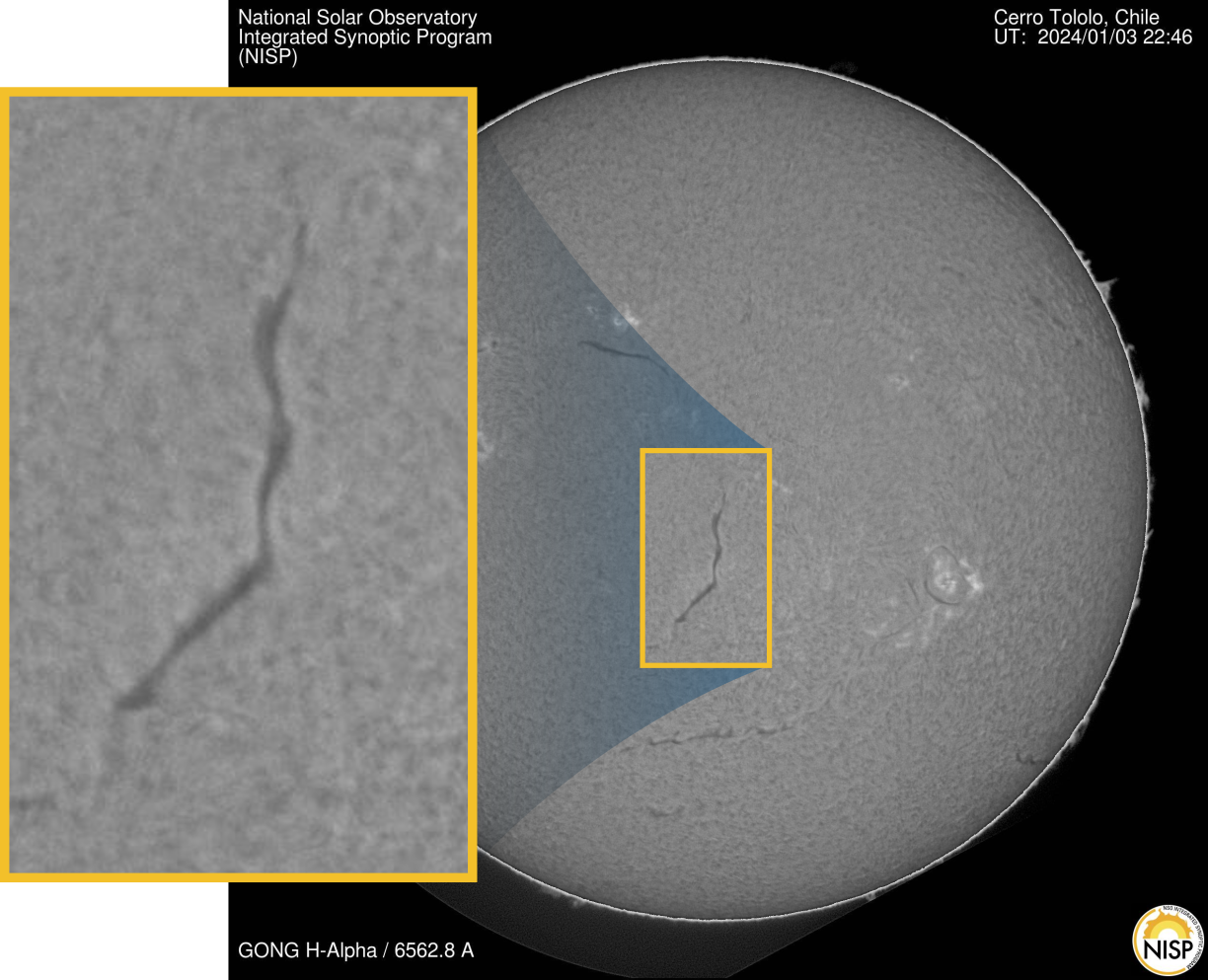 Solar filament example from the proposal